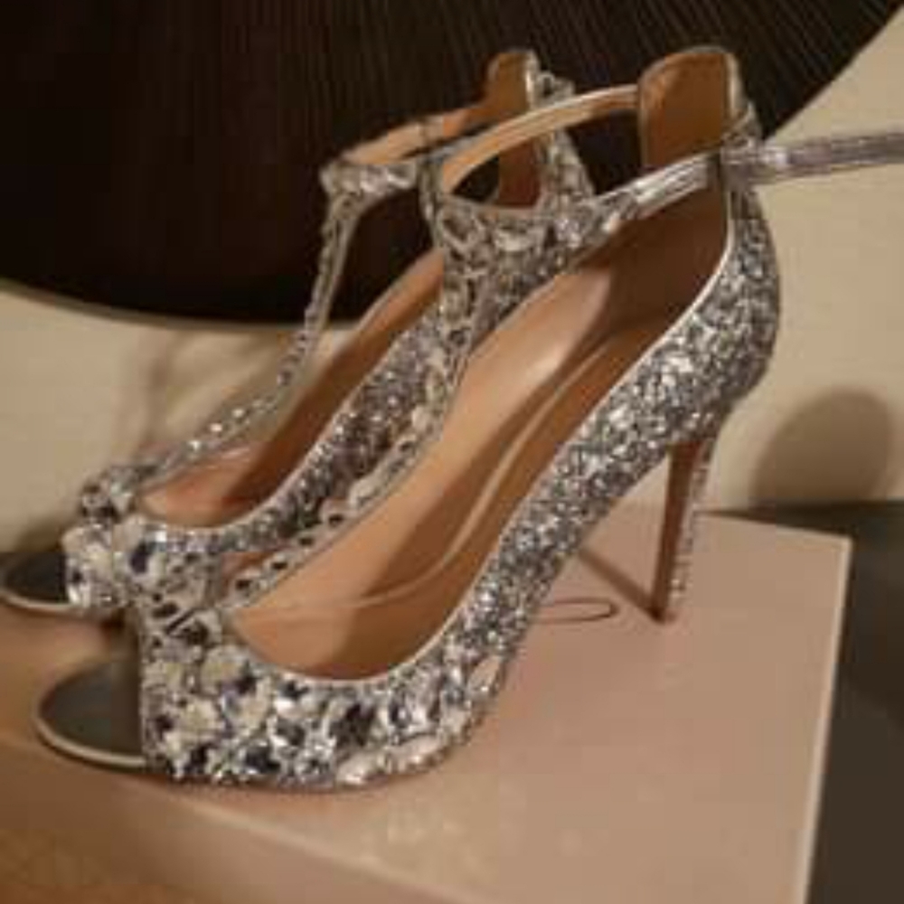 Rhinestone T Strap Shoe